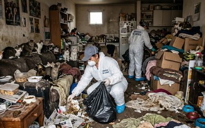 Limpieza de Casa con Acumulacion de Animales