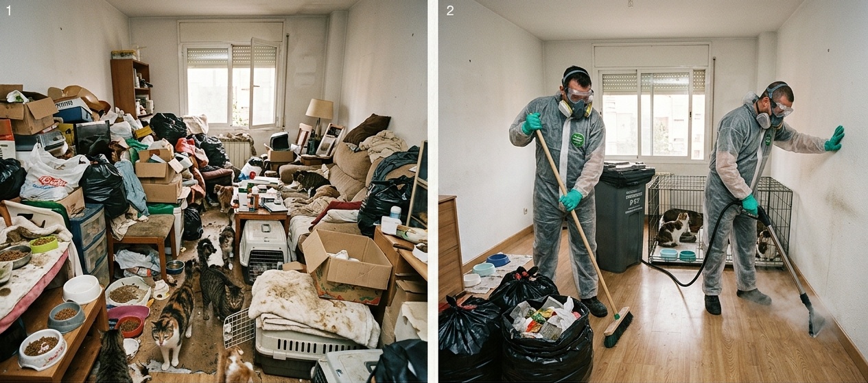 Limpieza de Casa con Acumulacion de Animales Limpieza de Casa con Acumulacion de Animales Madrid